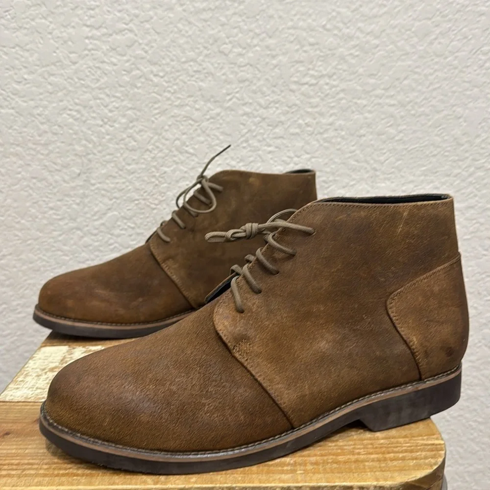 Nisolo Everyday Chukka Waterproof Waxed Brown  Leather Boots Size 9